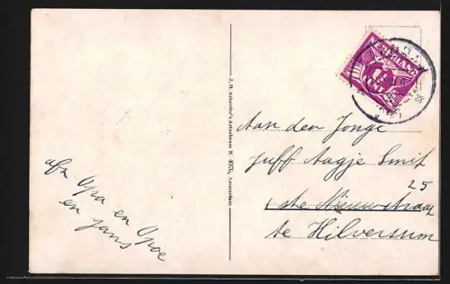 AK Zaandam, Standbeeld Czaar Peter, Dam