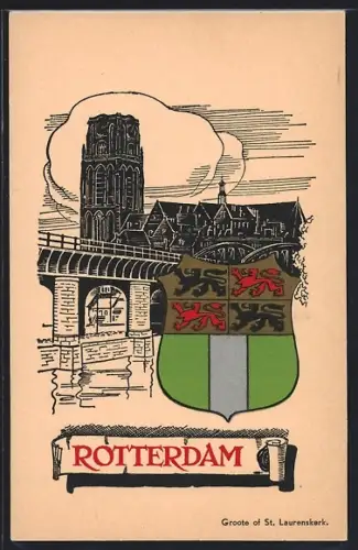 Künstler-AK Rotterdam, Een Brug