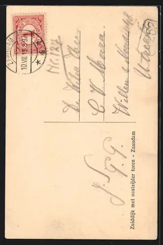 AK Zaandam, Zuiddijk met oostzijder toren