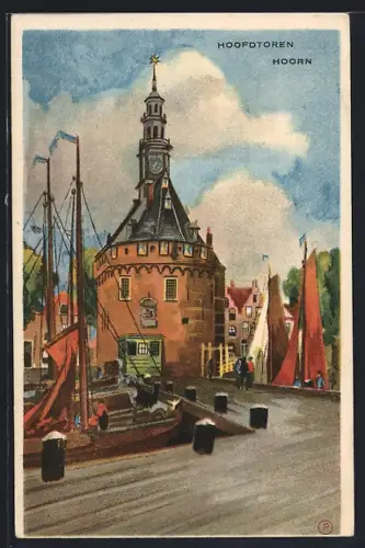 Künstler-AK Hoorn, Hoofdtoren