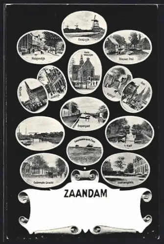 AK Zaandam, `t Kalf, Stationsplein, Oostzijde, Blauwe Pad