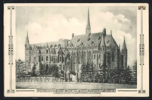 Künstler-AK Ubbergen lez Nymegue, Pensionnat-Notre-Dame des Anges