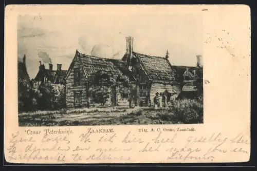 Künstler-AK Zaandam, Czaar Peterhuisje