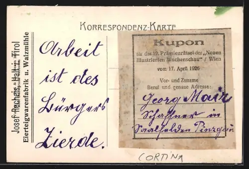 AK Cortina, Totalansicht gegen Tofana