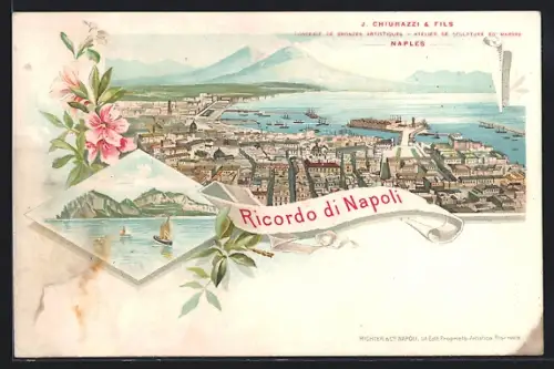 Lithographie Napoli, Gesamtansicht