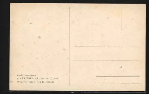 Künstler-AK Trieste, Piazza dell`Unita