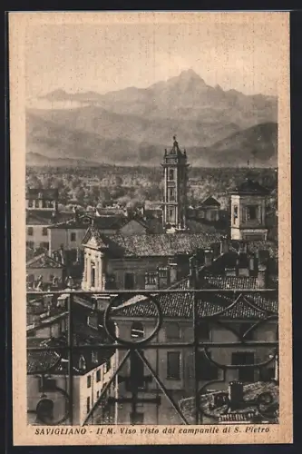 AK Savigliano, Il M. Viso visto dal campanile di S. Pietro
