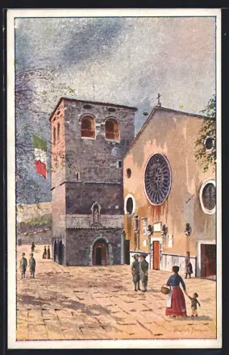Künstler-AK Trieste, Cattedrale S. Giusto