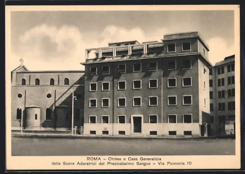 AK Roma, Chiesa e Casa Generalizia delle Suore Adoratrici del Preziosissimo Sangue, Via Pannonia 10