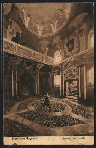 AK Bayreuth, Eremitage, Inneres der Grotte