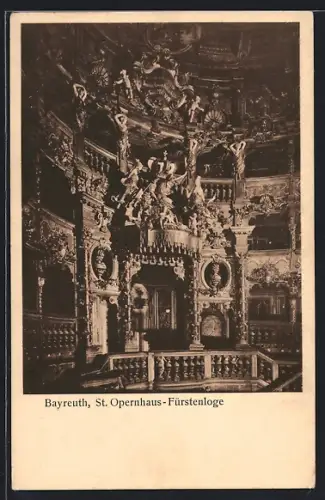 AK Bayreuth, St. Opernhaus, Fürstenloge