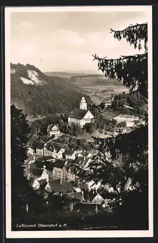 AK Oberndorf a. N., Ortsansicht mit Kirche