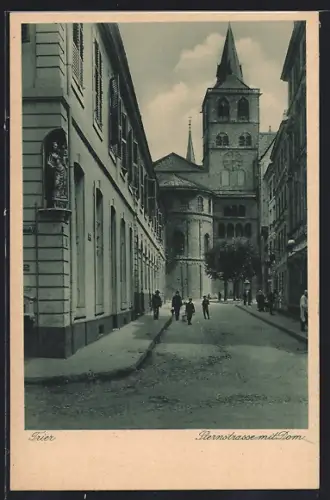 AK Trier, Sternstrasse mit Dom