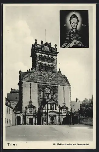 AK Trier, St. Matthiaskirche mit Gnadenbild