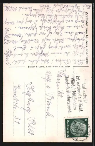 AK Trier, St. Matthiaskirche mit Gnadenbild