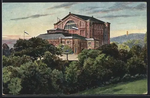 Künstler-AK Bayreuth, Festspielhaus