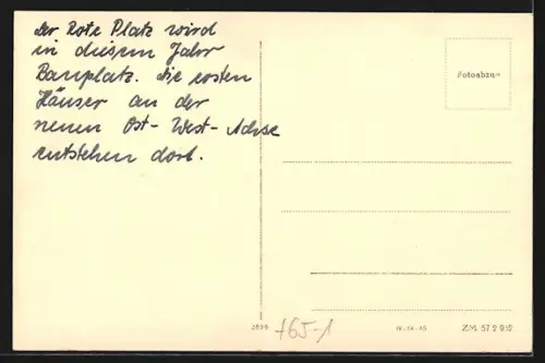 AK Magdeburg, Hauptbahnhof und Roter Platz