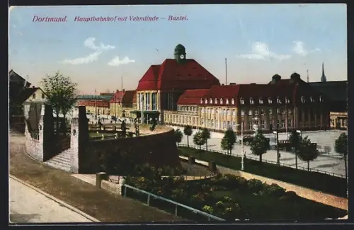 AK Dortmund, Hauptbahnhof, Vehmlinde, Bastei