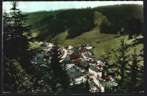 AK Dürrenwaid /Frankenwald, Ortsansicht im Tal