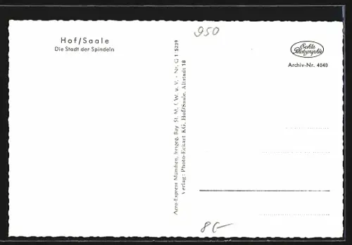 AK Hof /Saale, Stadtansicht, Wohnsiedlungen, Kirche