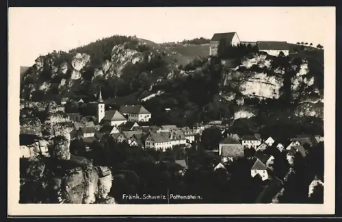 AK Pottenstein /Fränk. Schweiz, Burg, Kirche