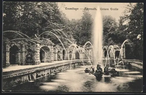 AK Bayreuth, Eremitage, Untere Grotte