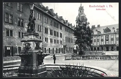 AK Rudolstadt i. Th., Schlosshof
