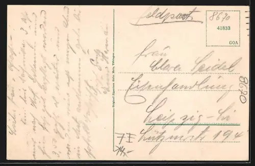 AK Hof i. B., Stadtansicht mit Kirchen und Fabrikschornsteinen