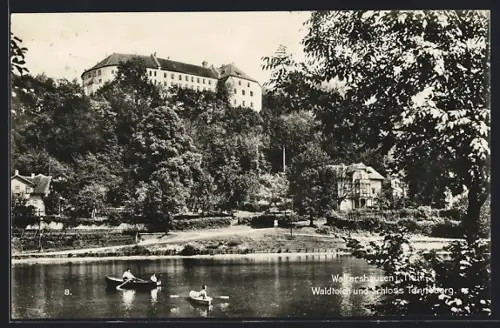 AK Waltershausen in Thür., Waldteich und Schloss Tenneberg