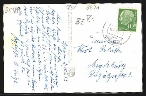 AK Issigau im Frankenwald, Ortsansicht, Kirche, Partie im Höllental