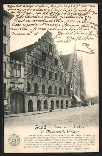 AK Gand, Quai aux Herbes et la Maison de l`Etape
