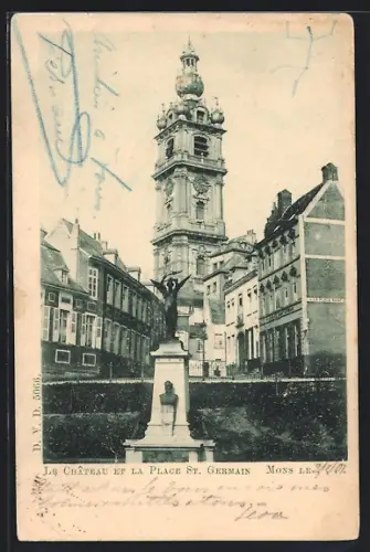 AK Mons, Le Château et la Place St. Germain