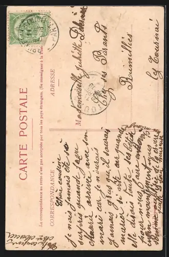 AK Bruxelles, Kirche, Denkmal und Strassenpartie im Veilchen, Passepartout