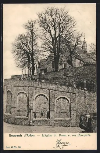 AK Arlon, L`Eglise St. Donat et ses Remparts