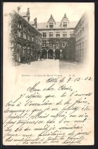 AK Anvers, La Cour du Musée Plantin