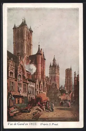 Künstler-AK Gand, Vue en 1833