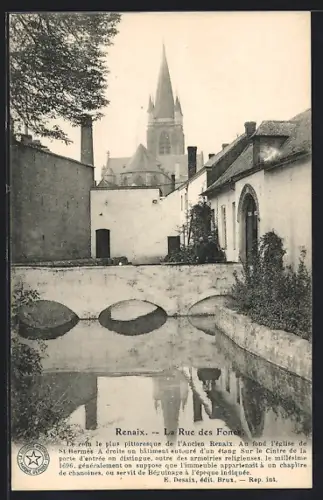 AK Renaix, La Rue des Foncs, Strassenpartie