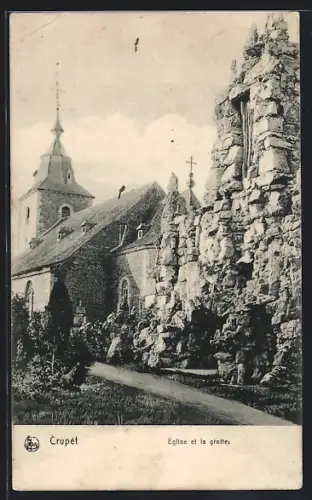 AK Crupet, Eglise et la grotte