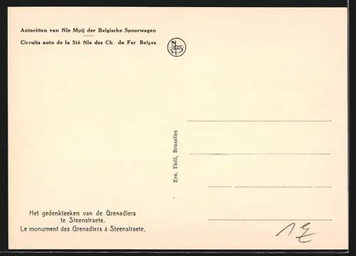 AK Steenstraete, Le monument des Grenadiers