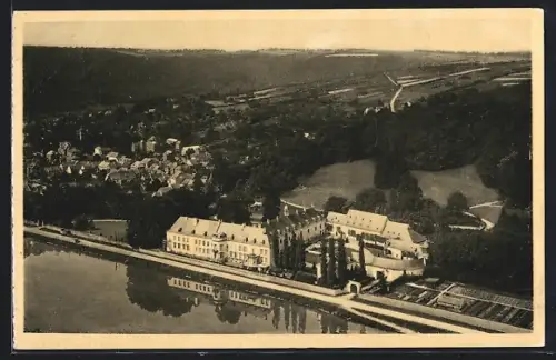 AK Waulsort, Abtei und Ort aus der Vogelschau