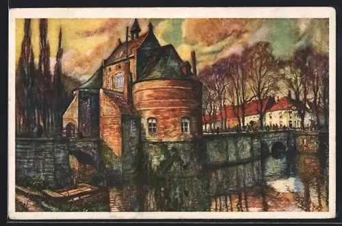 Künstler-AK Bruges, La Porte Maréchale
