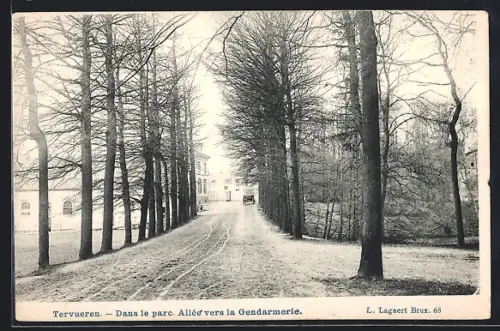 AK Tervueren, Dans le parc, Allée vers la Gendarmerie