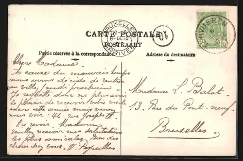 AK Tervueren, Dans le parc, Allée vers la Gendarmerie