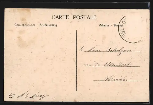 AK Tronchiennes, Ancienne Abbaye, vue du cote de la Lys