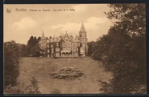 AK Bouillon, Chateau des Amerois, Vue prise de la Vallée