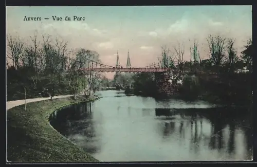 AK Anvers, Vue du Parc