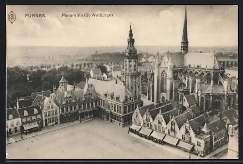 AK Furnes, St-Walburge, Panorama