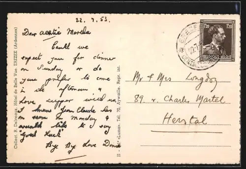 AK Erezée /Ardennes, Un coin du Parc de l`Hotel de Belle-vue