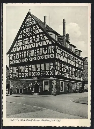 AK Suhl i. Thür. Wald, Historisches Rathaus, Fachwerkhaus
