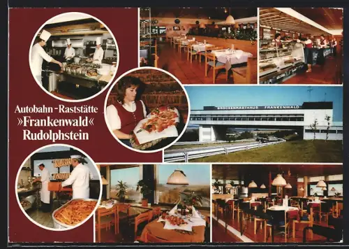 AK Rudolphstein, Gasthaus Autobahn-Raststätte Frankenwald, Inh. Albert Vogler